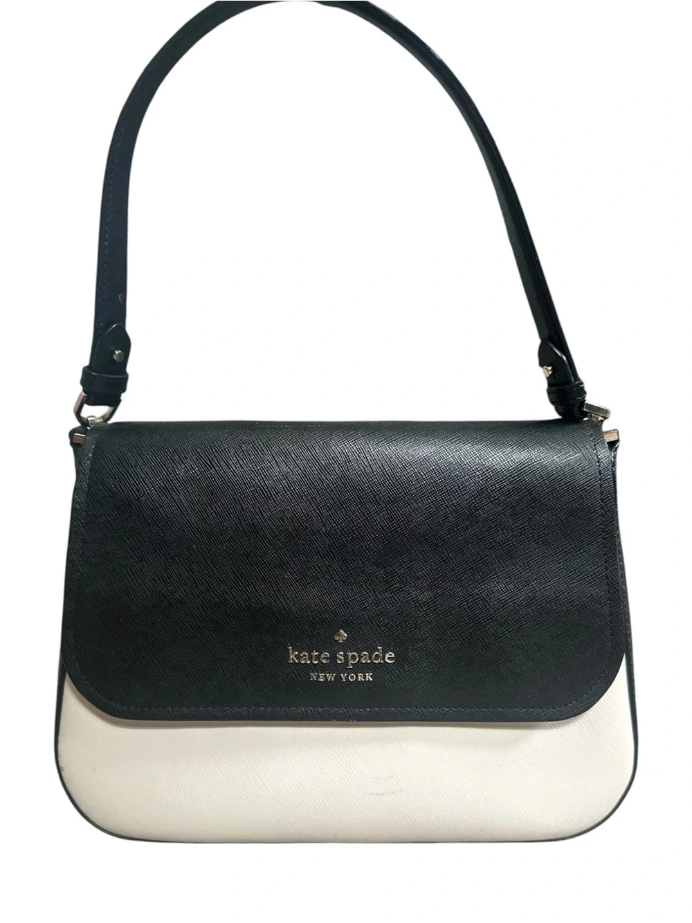 Kate Spade Shoulder Bag Adjustable Crossbody Black & White